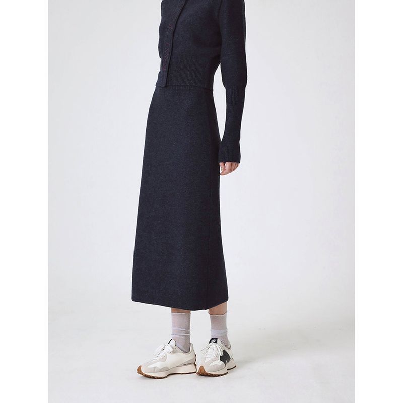 ALPACA SLIM CARDIGAN - MULBERRY NAVY