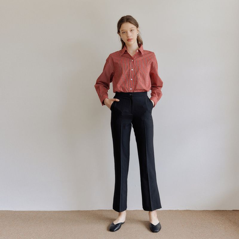 yuppe（ヤッピー）の「フラワースリットパンツ / FLOWER SLIT PANTS_BLACK（Pants）」