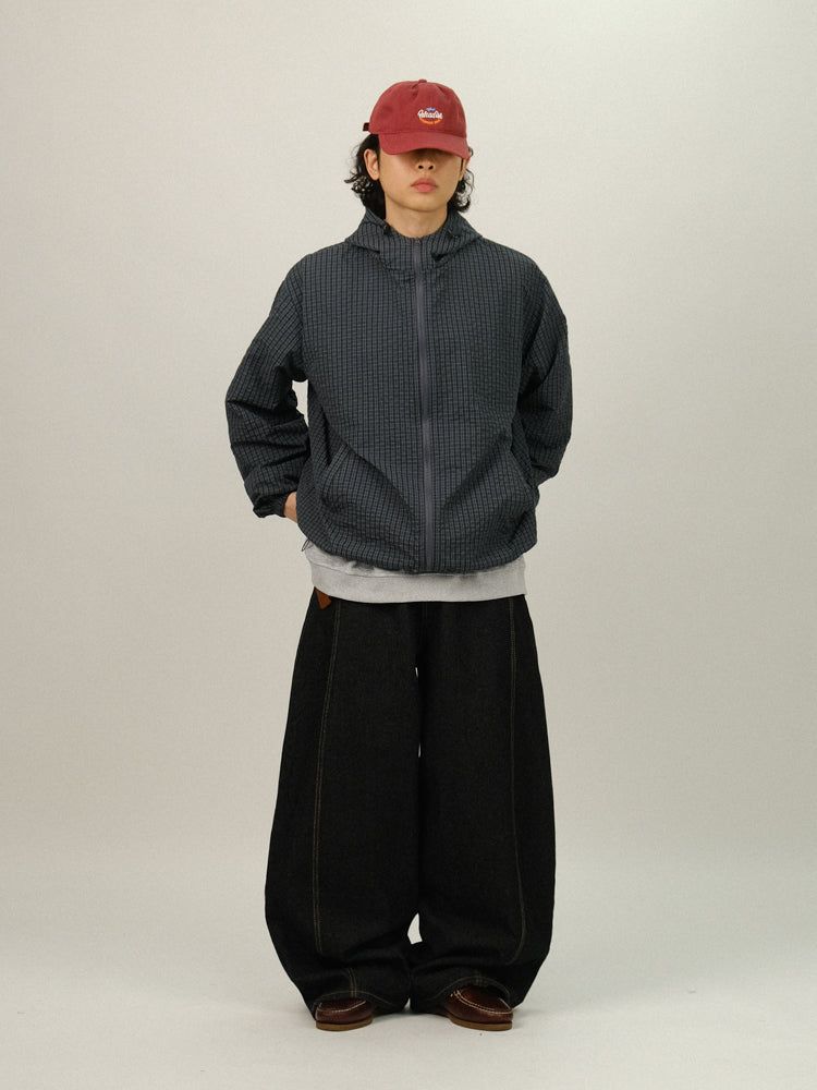 POL Non-fade Stitch Wide Denim Pants