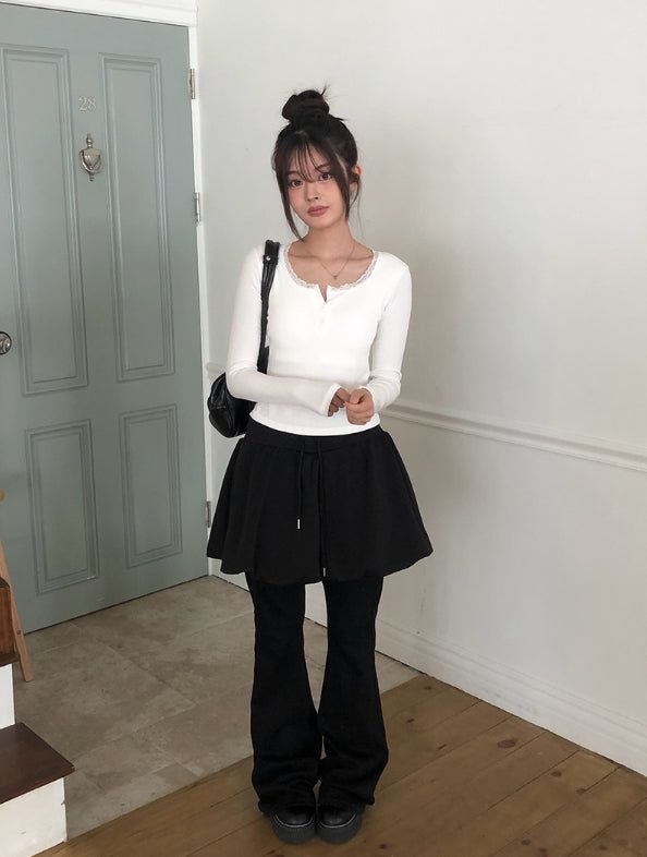 Ina Banding Pumpkin Mini Skirt