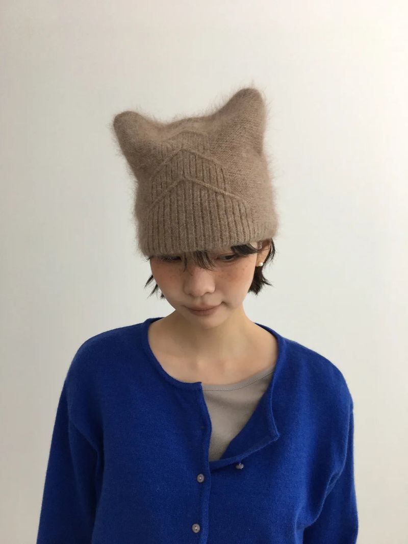 Bako Cat Knit Beanie (3color)