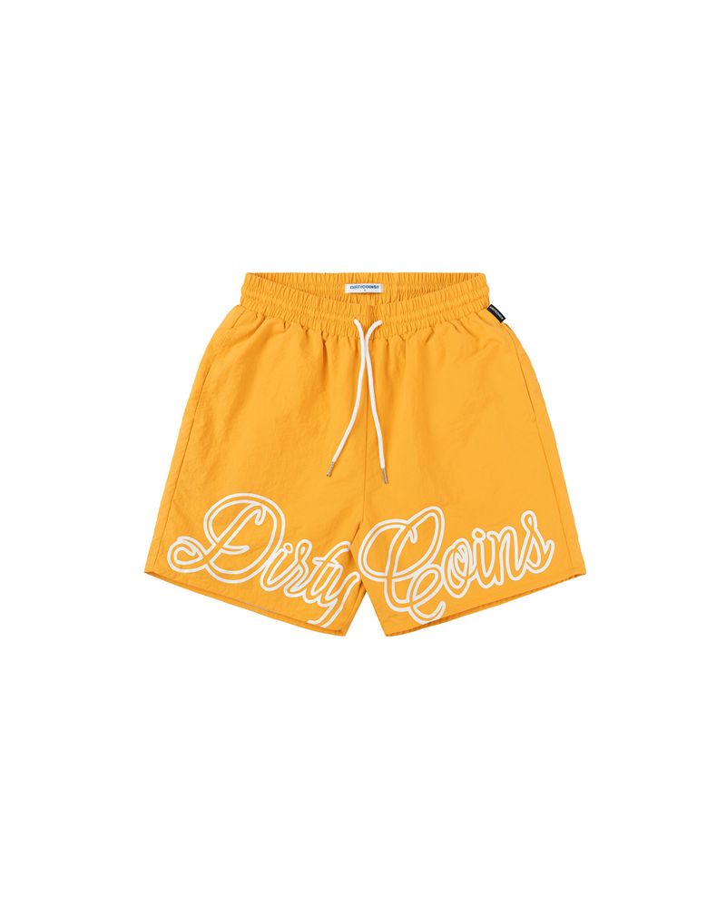 DirtyCoins（ダーティーコインズ）の「Script Logo Nylon Shorts - Yellow（Pants）」
