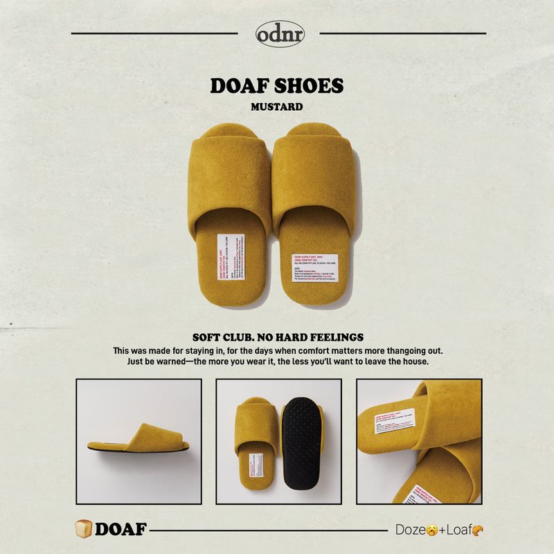 DOAF ROOM SHOES/HOME SLIPPER_MUSTARD