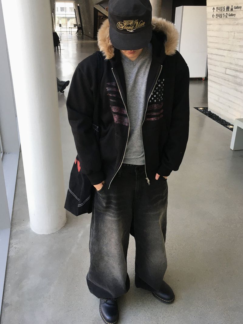 No.1533 AF fur hood ZIP-UP