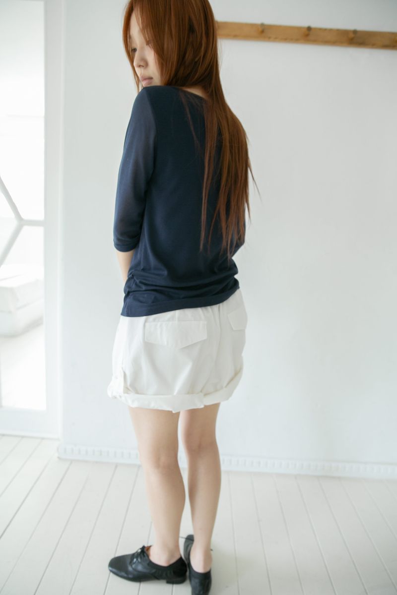 cotton roll-up half pants(3colors)