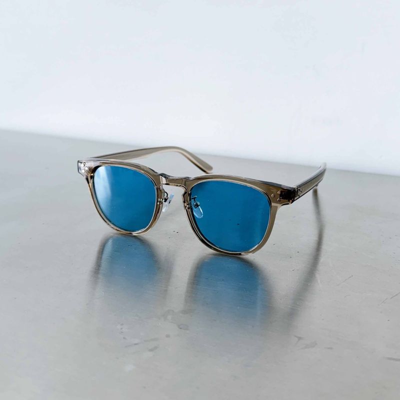 Ice Blue Transparent Frame Sunglasses