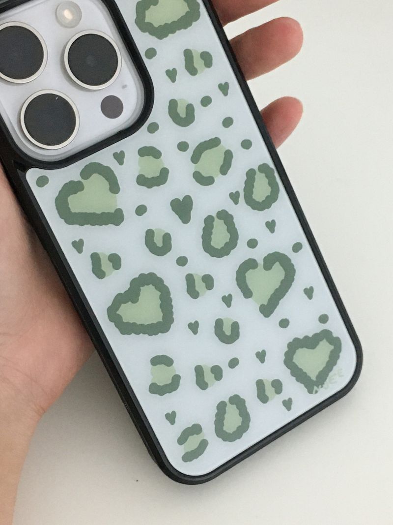 F.heart leopard case (khaki) 