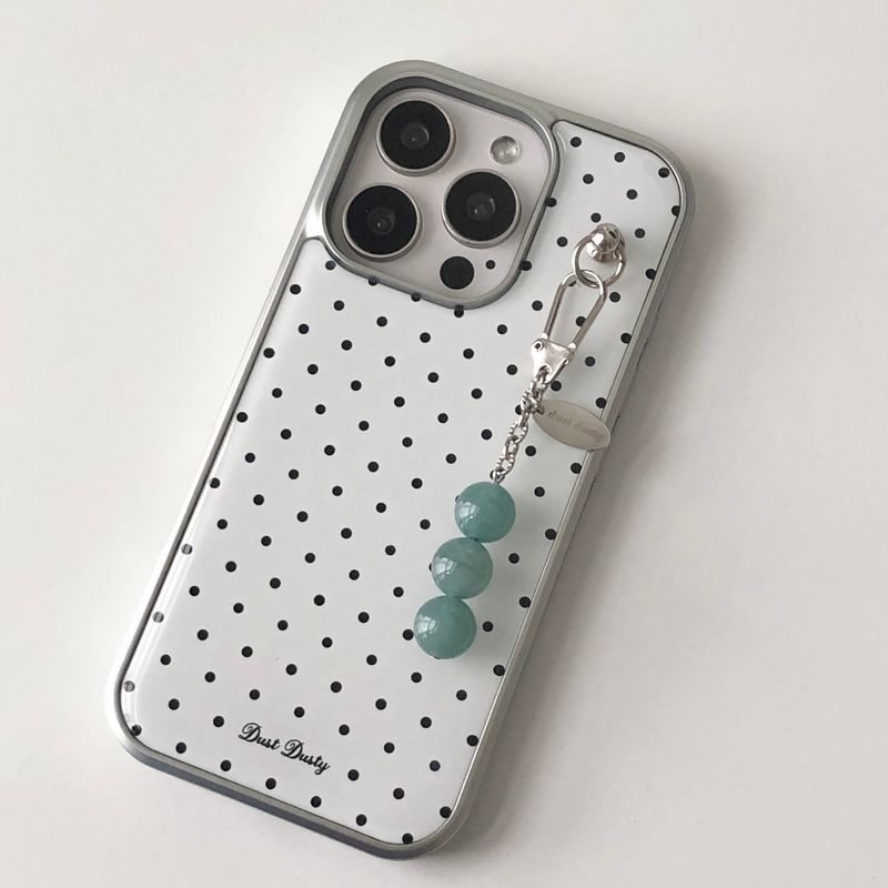 dot silver bumper case [white]