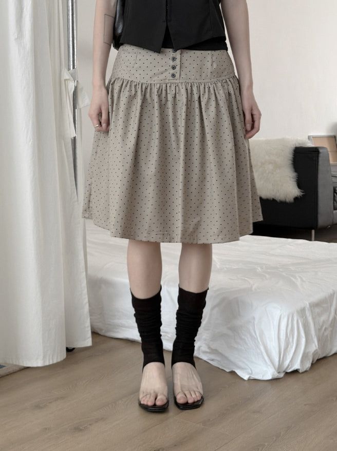 mnem（ムネム）の「Tib Dot Midi Skirt（Skirts）」