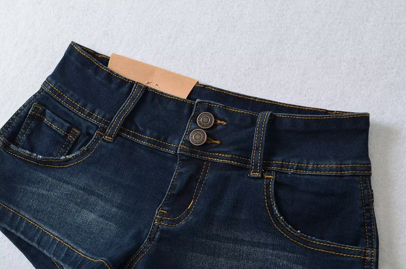 Nelia Button Denim Shorts