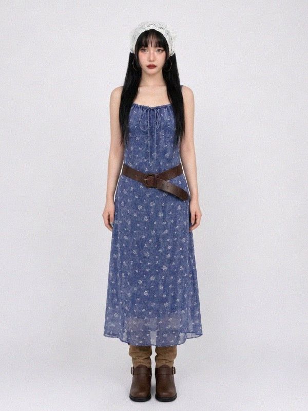 VIVIC（ビビク）の「BLUE DAISY SMOCKED LONG DRESS（Dresses）」