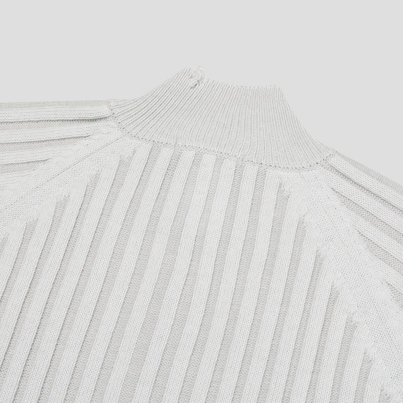 Sep Contrast Knitted Zip Up (3color)