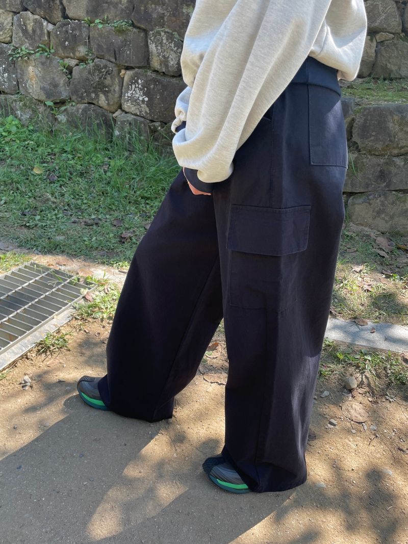 Workwear wide cargo pants