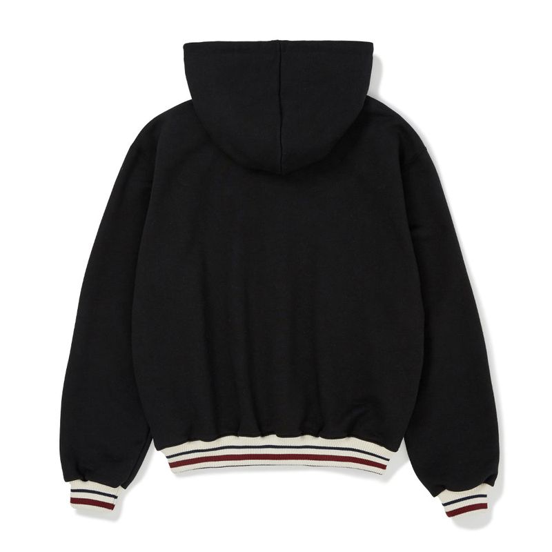 ベースボールフードジャケット/Baseball Hoodie Jacket [BLACK]