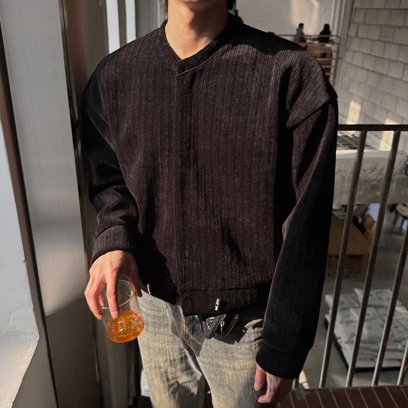 Velour Crop Cardigan (3color)
