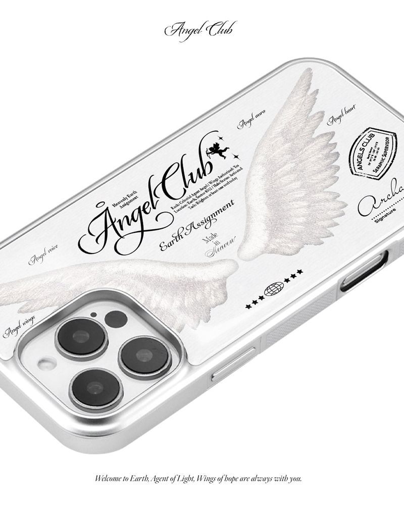 Angel Club Wing Bumper Case Silver