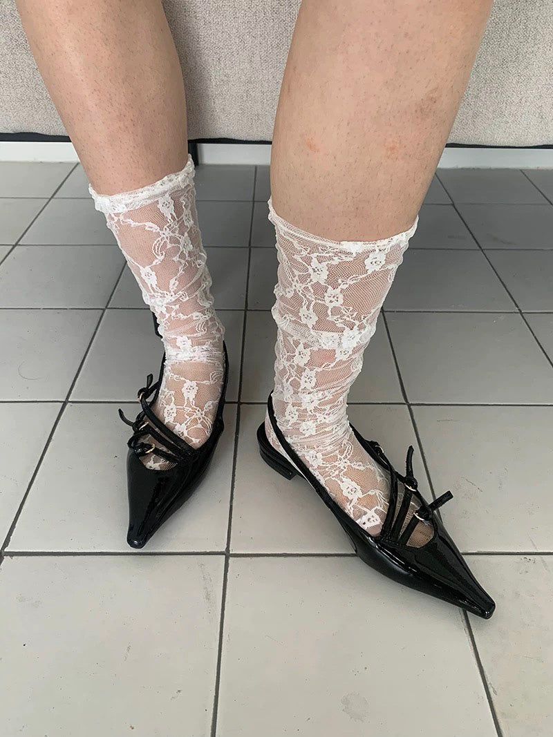 House of haus（ハウス オブ ハウス）の「Flower lace loose socks（Fashion Accessories）」