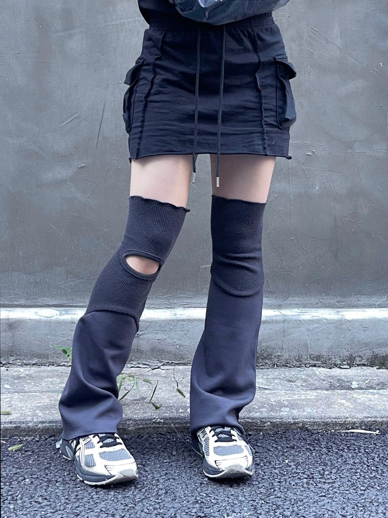 color matching slit leg warmer