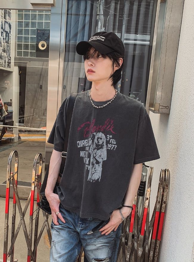Velod Crop Printing Short Sleeve Tee