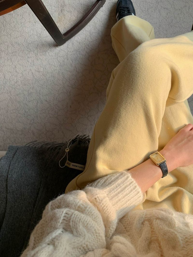 [Wool fleece] Eggdon string two-way pants