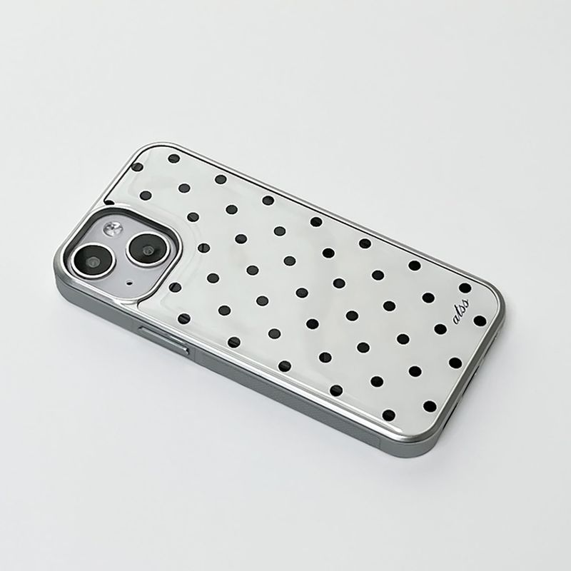 dot epoxy silver bumper case(white)
