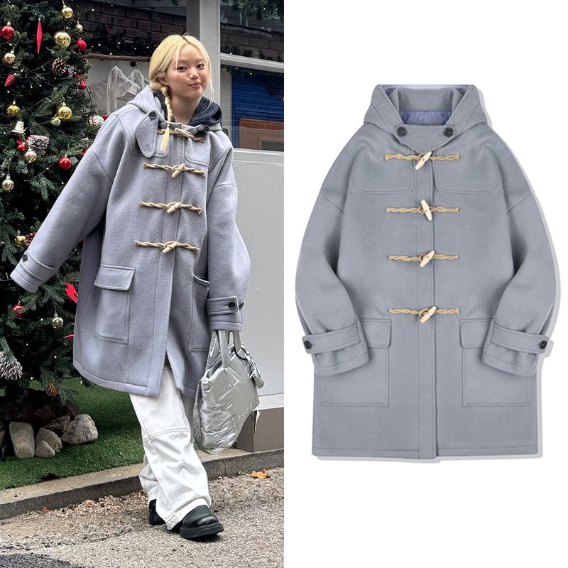 MAINBOOTH（メインブース）の「Oversized Duffle Coat(ASH BLUE)（Jackets/Outerwear）」