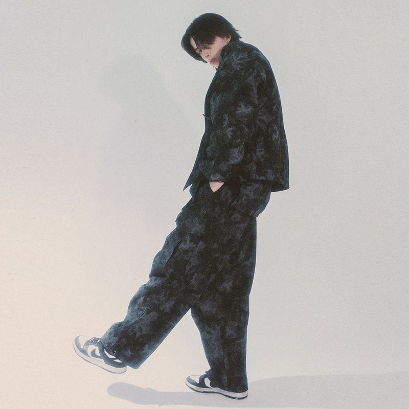 tie-dye crop jacket_black