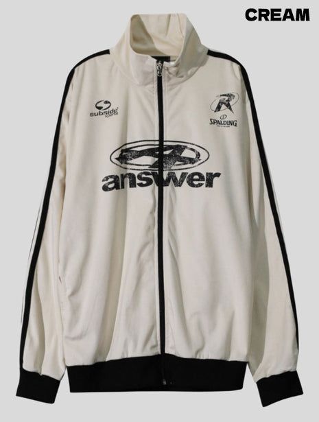 Spell velour color matching track jersey
