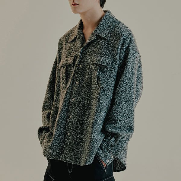 WESTERN OPEN COLLAR SHIRT JACKET