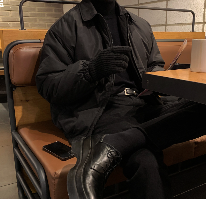 Mapper Simple Two-Way Collar Padded Jacket