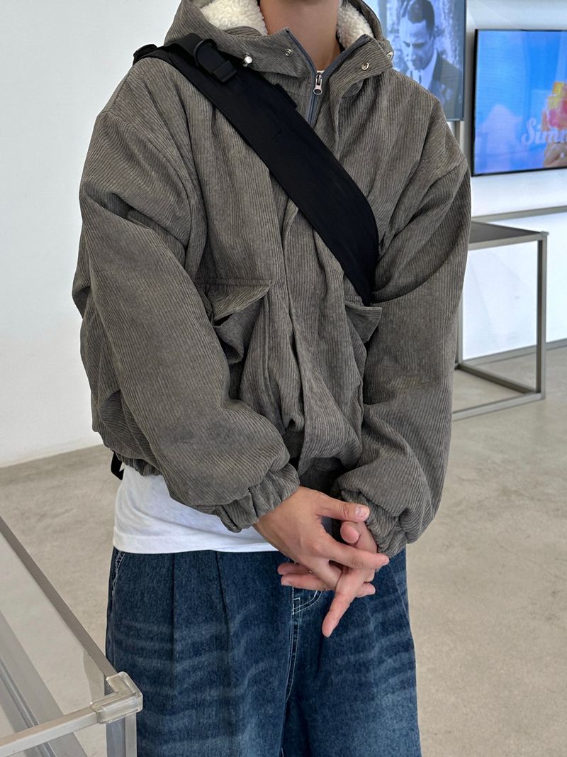 Number Jack Corduroy Hooded Jacket 3C