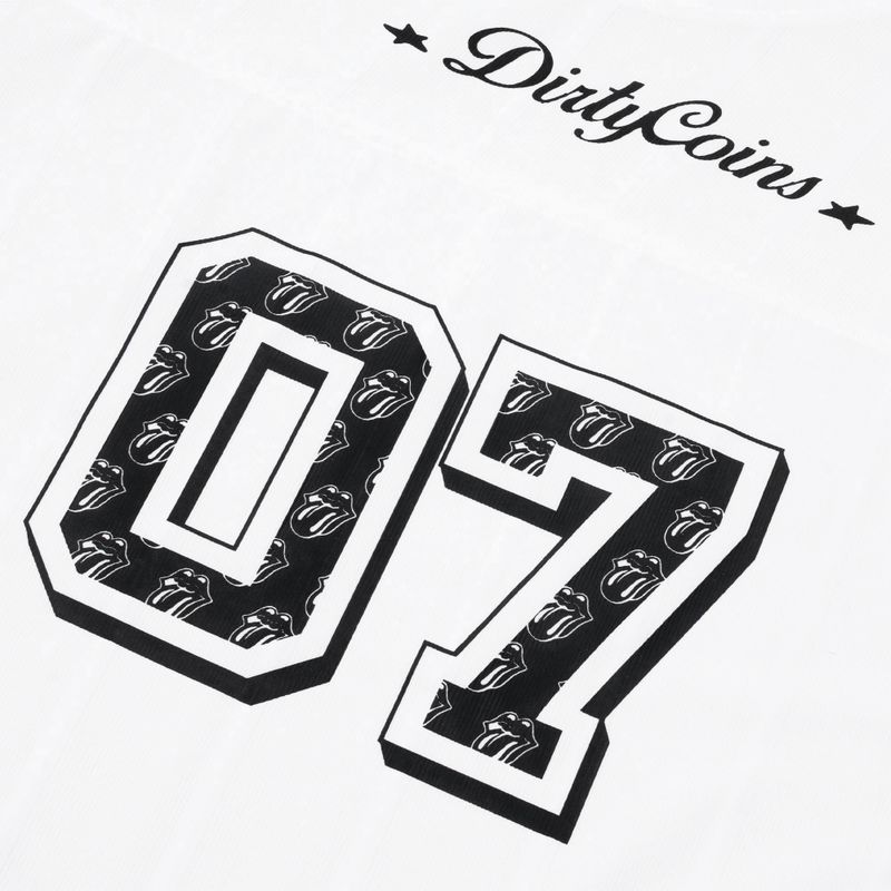 DC x The Rolling Stones Star 07 One Shoulder LS Jersey White