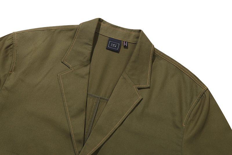 STITCH COTTON BLAZER_KHAKI