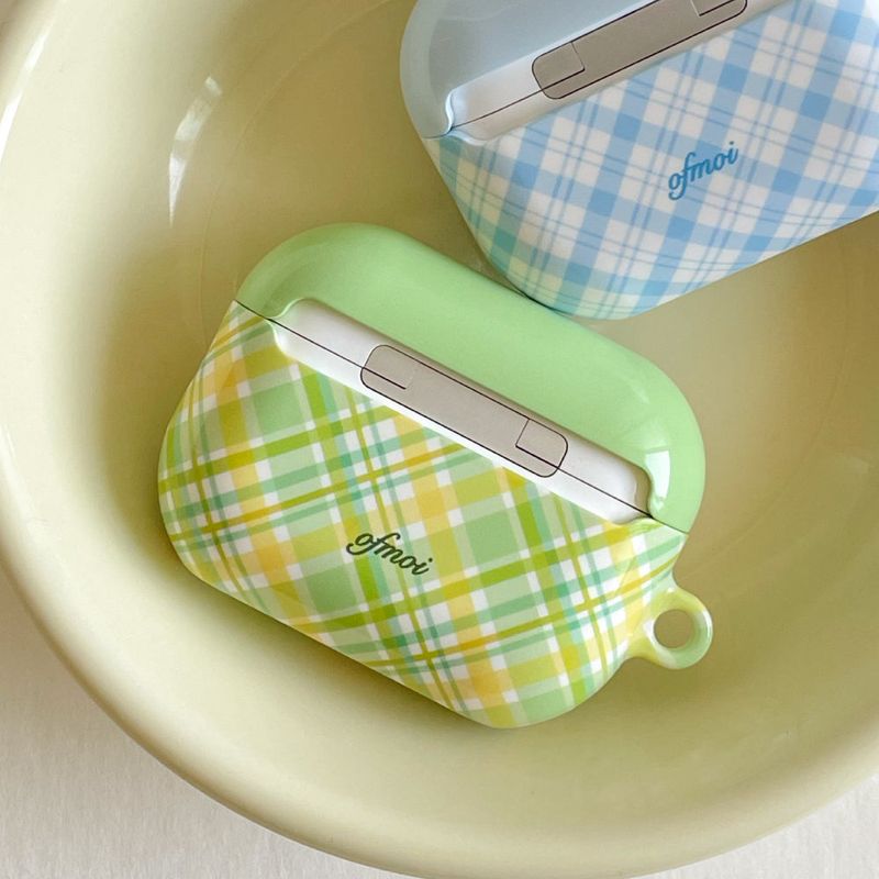 ofmoi（オブモイ）の「メロン チェック グロッシー エアポッズ ケース（スマホグッズ/小物）」