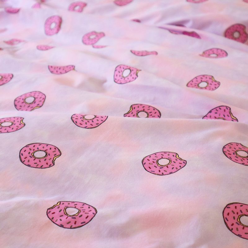 Pink donut pillow case