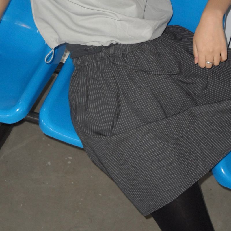 Striped Banding Skirt - 2colors