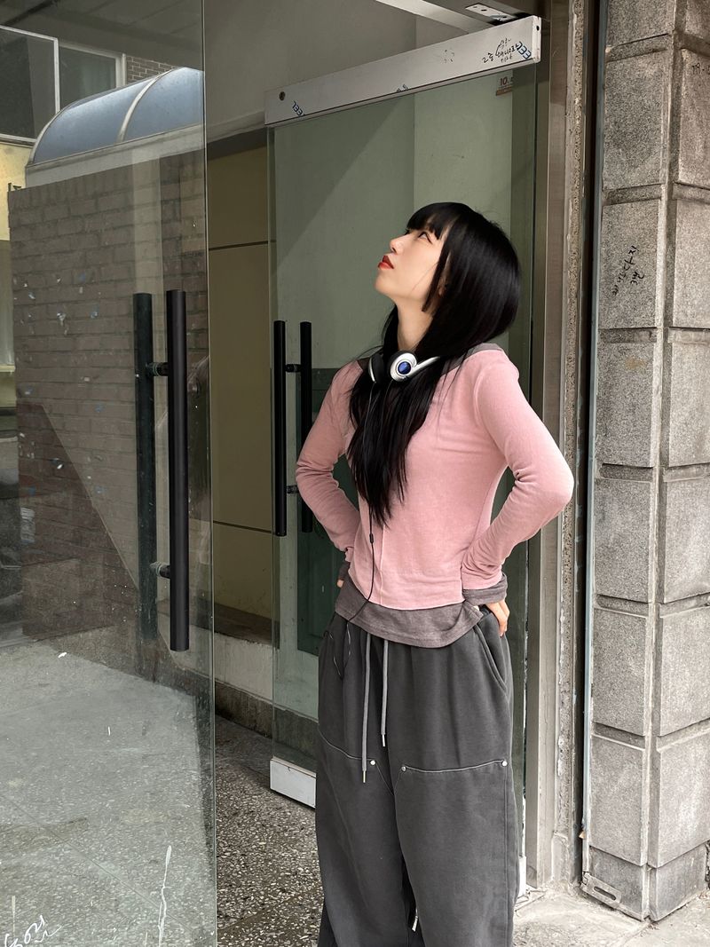 Maho Layered Tencel Long Sleeve Tee
