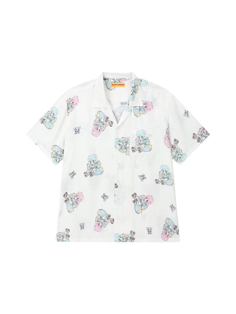 0 7 coke devil hawaiian shirt - WHITE