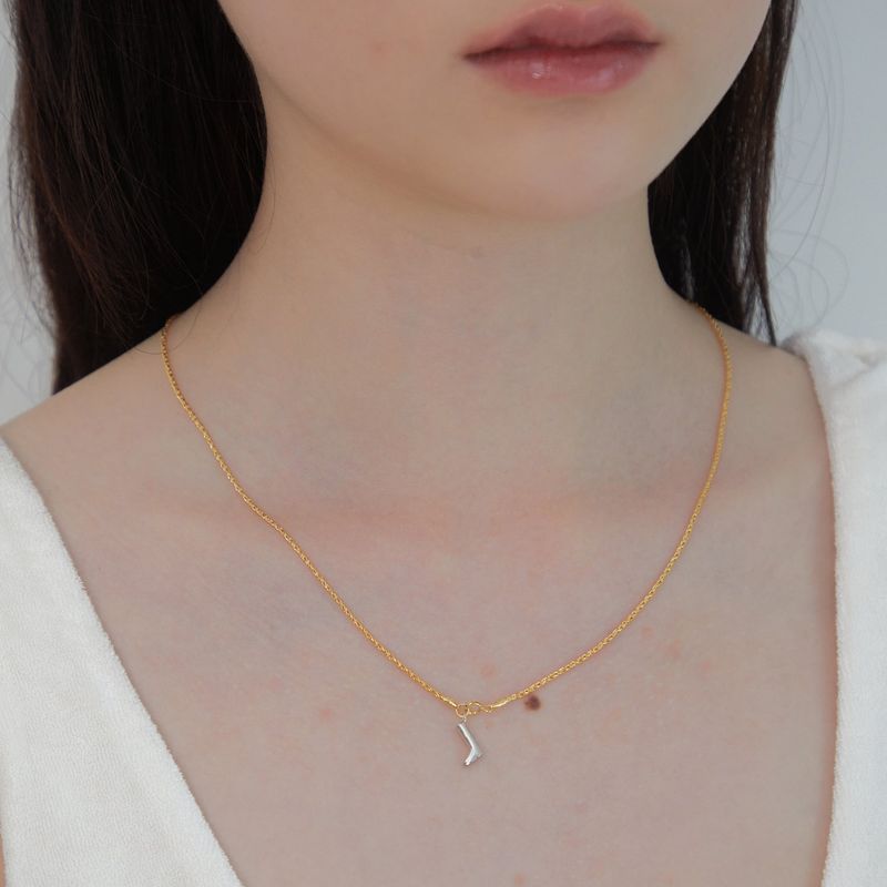 three-way mini boots necklace gold plated ver.