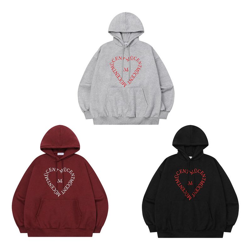 MUCENT（ムセント）の「ハートレタリングフードT (3Color)（トップス）」