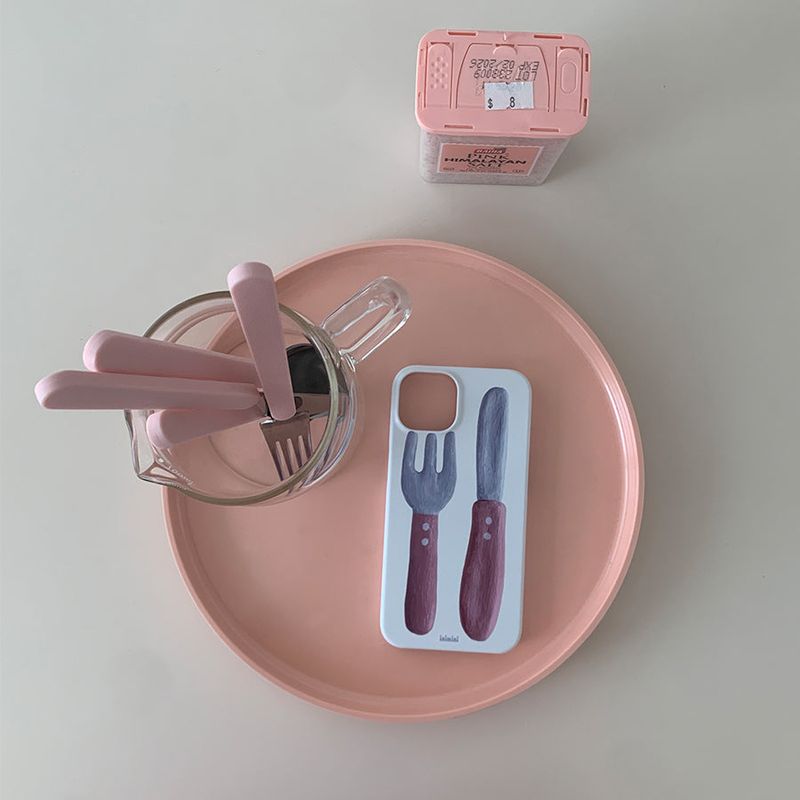inimini(イニミニ)の「Pink cutlery case - Matt hard(Smartphone Accessories)」