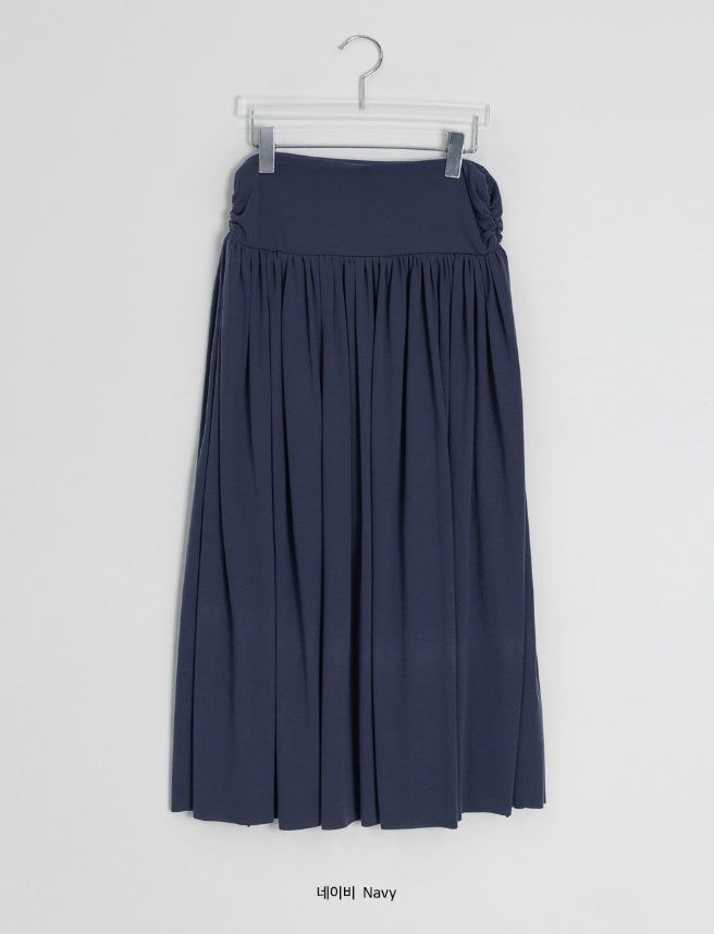 Basta Shirring Banding Long Skirt