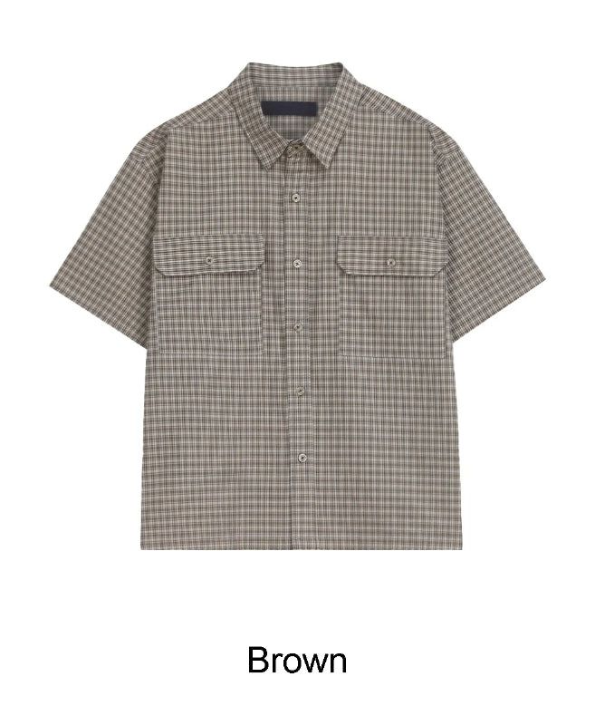 Kea Two-Pocket Crop Check Shirt
