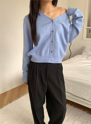 All day semi wide slacks(3color)