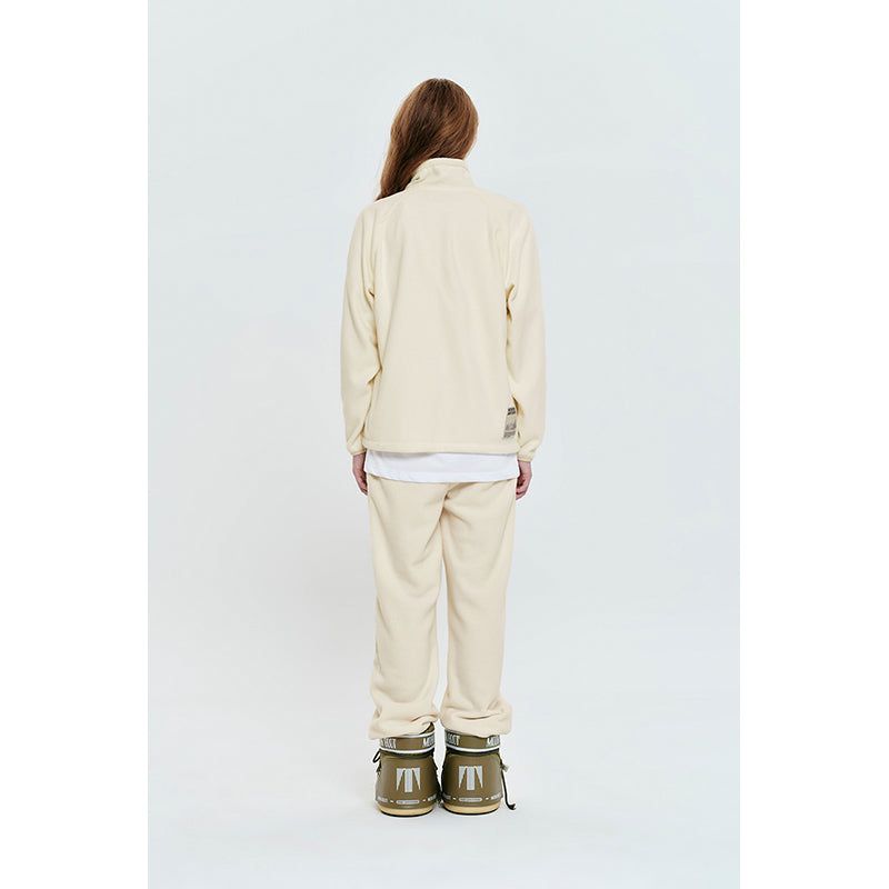 HALF ZIP UP FLEECE TOP [IVORY]