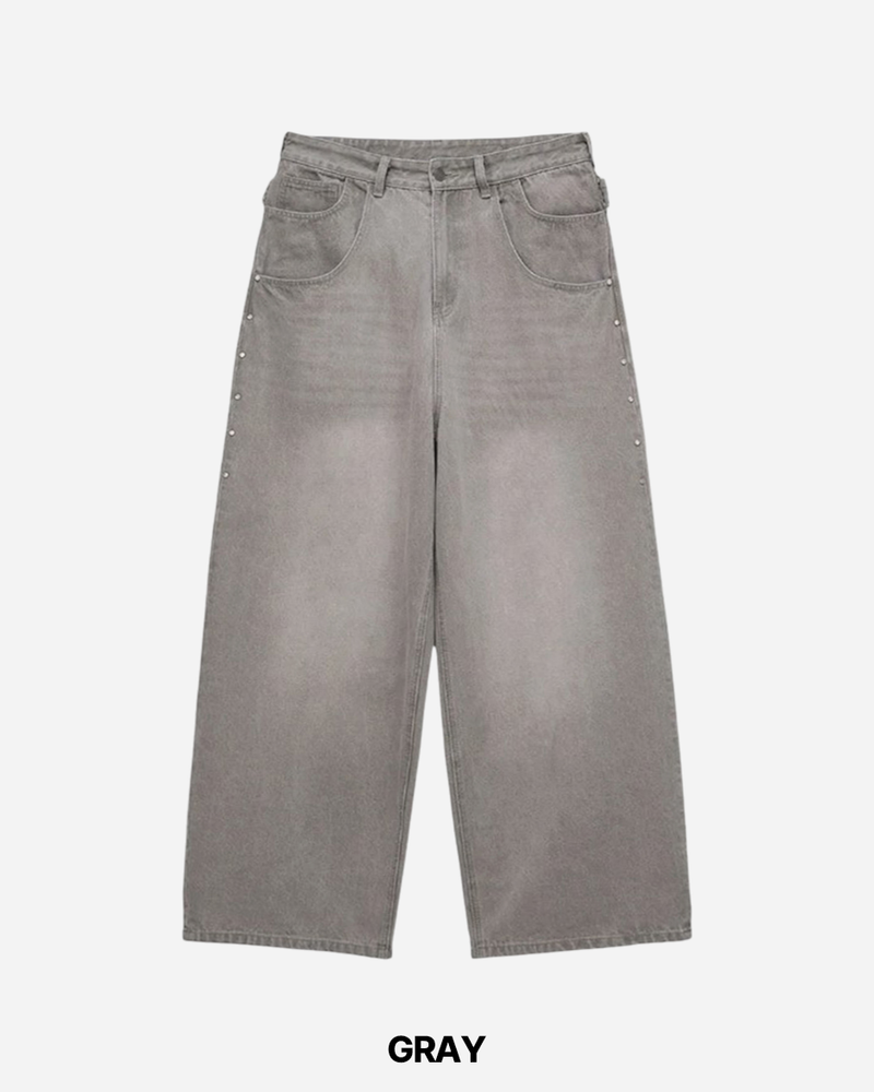 Step Belt Denim Pants