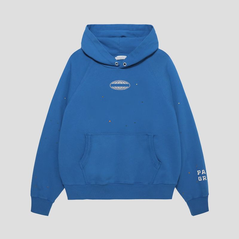 PARAGRAPH(パラグラフ)の「ELLIPSE LOGO EMBROIDERED HOODIE - BLUE(Tops)」