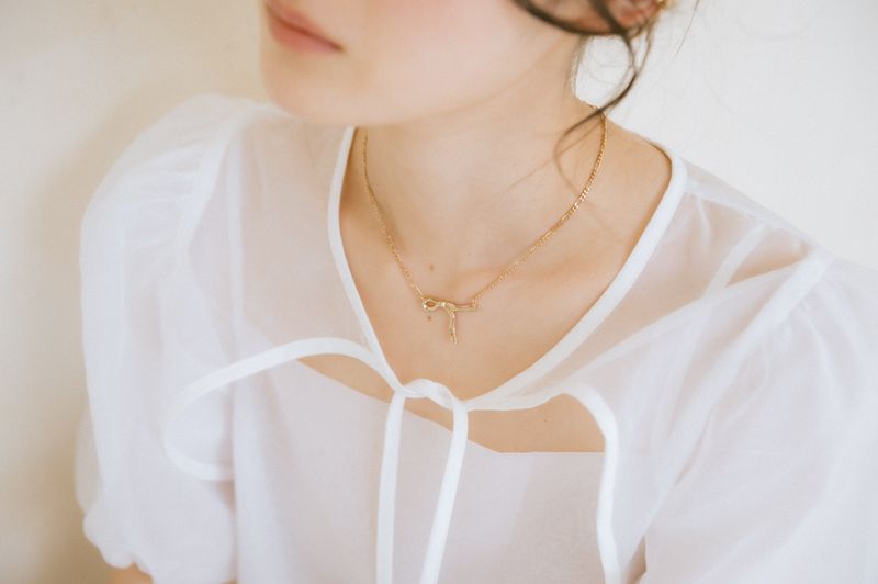 [MADE] Casual ribbon necklace