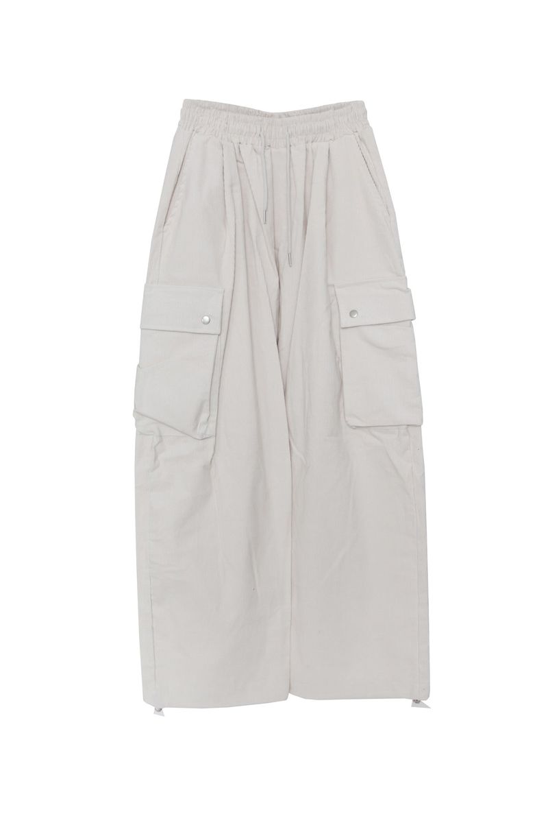 Corduroy Snap Cargo Pants
