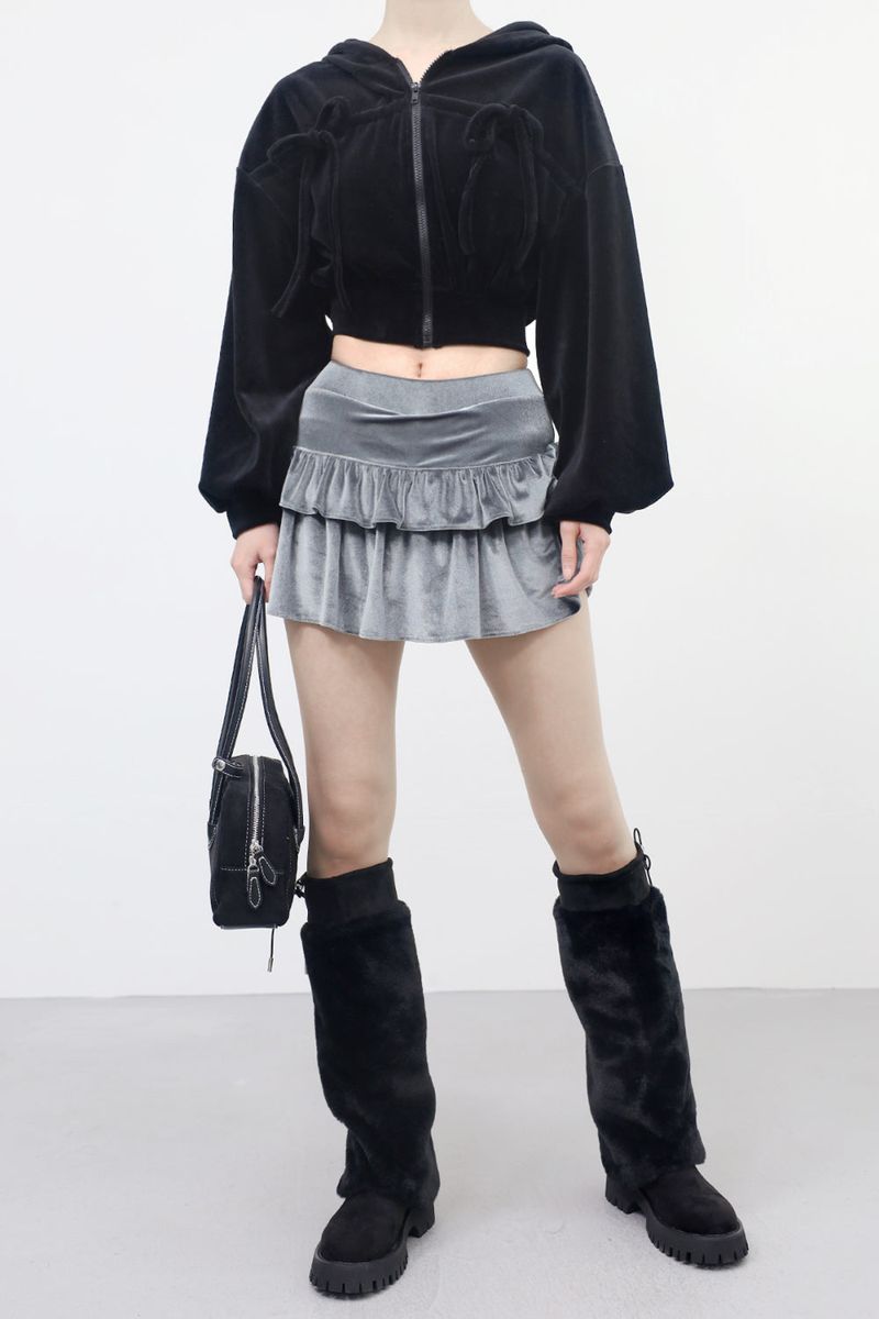 NONCODE（ノンコード）の「Letia Velvet Cancan Skirt（Skirts）」